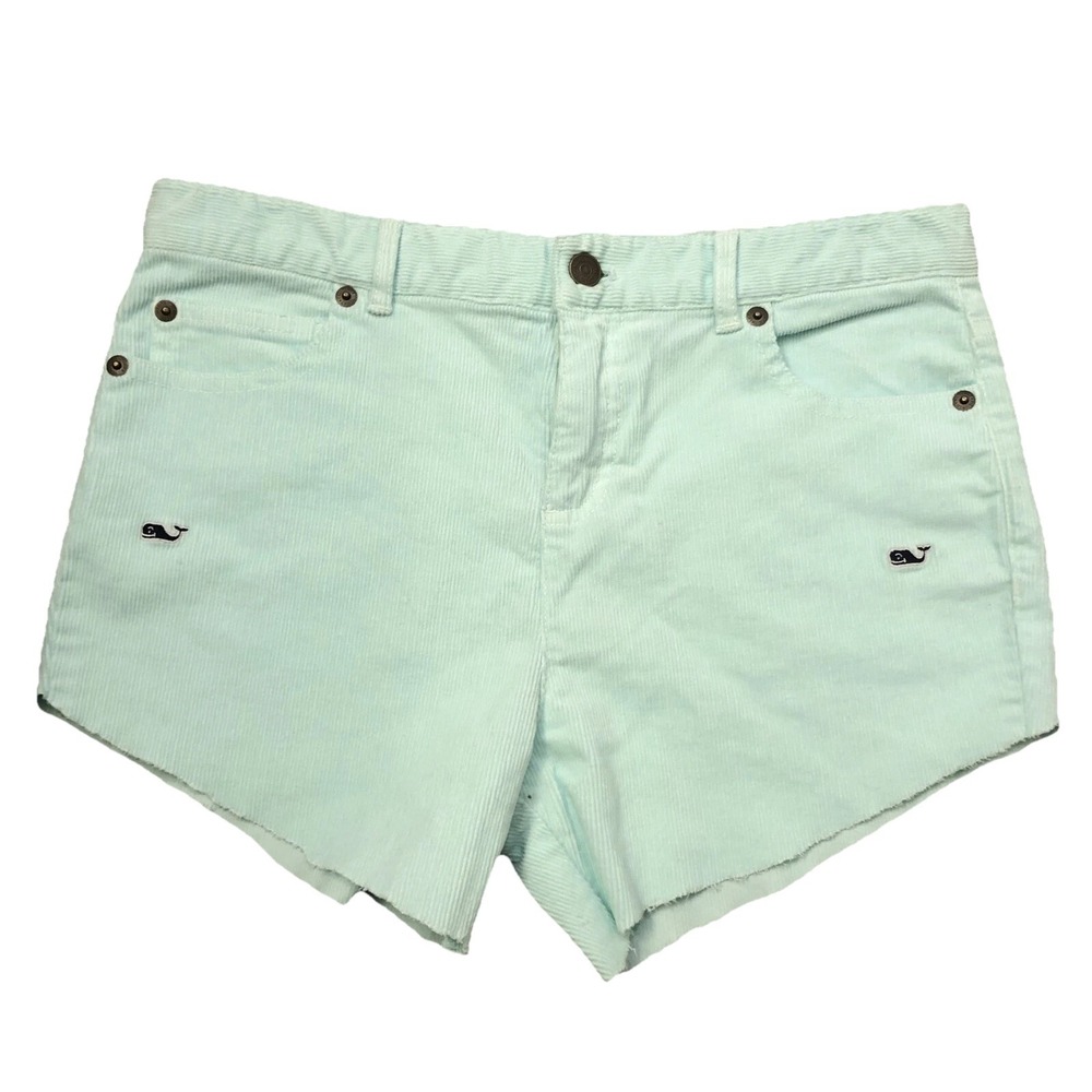 Vineyard Vines Mint Green Corduroy Shorts Girls Sz 16‎ Coastal Preppy Beachcore